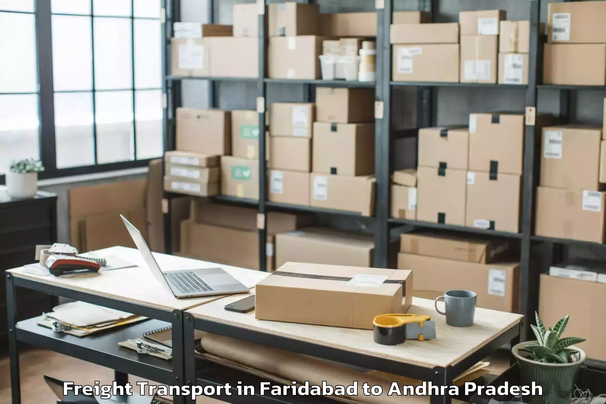 Quality Faridabad to Buchinaidu Kandriga Freight Transport